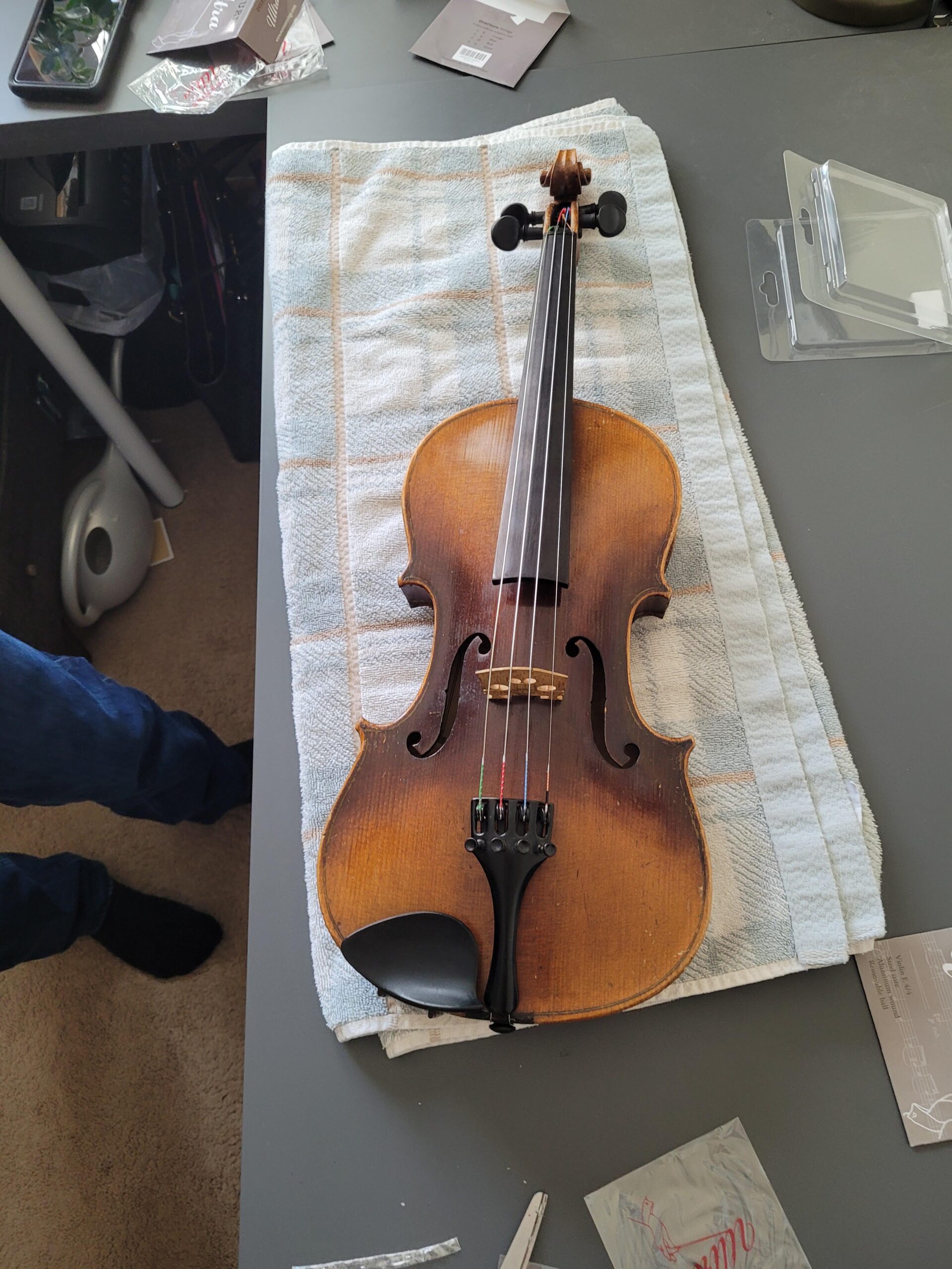 The Ellis Newton violin restored and ready to play