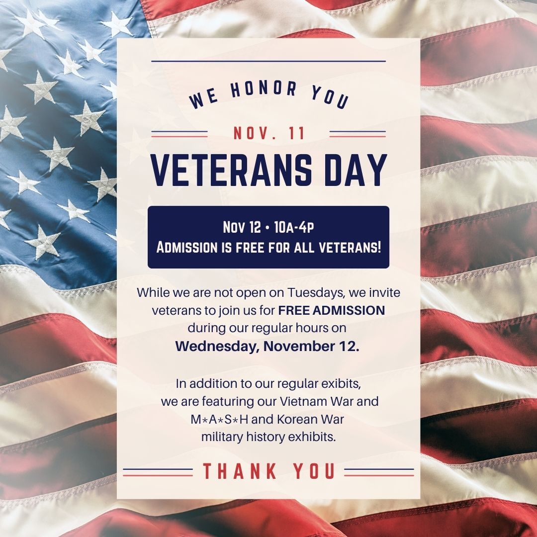 Navy Blue Red and White Classic Americana Photo Veterans Day Poster